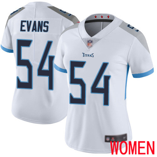 Tennessee Titans Limited White Women Rashaan Evans Road Jersey NFL Football #54 Vapor Untouchable->youth nfl jersey->Youth Jersey